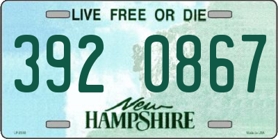NH license plate 3920867