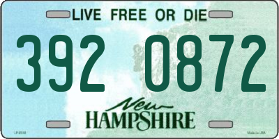 NH license plate 3920872