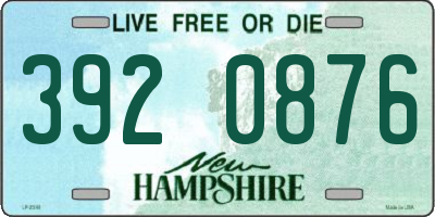 NH license plate 3920876