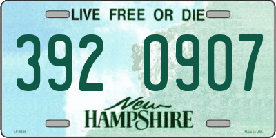 NH license plate 3920907