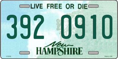 NH license plate 3920910