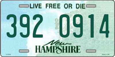 NH license plate 3920914