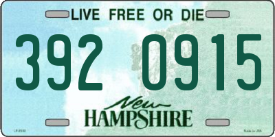 NH license plate 3920915