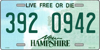 NH license plate 3920942