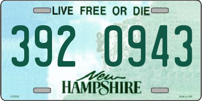 NH license plate 3920943