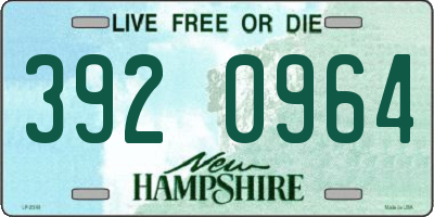 NH license plate 3920964