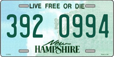 NH license plate 3920994