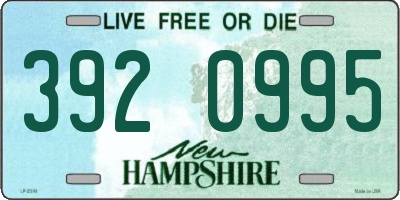 NH license plate 3920995