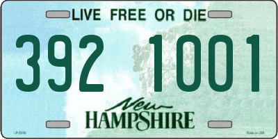 NH license plate 3921001