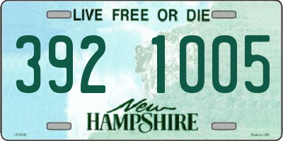 NH license plate 3921005