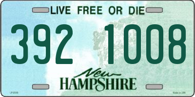 NH license plate 3921008