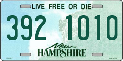 NH license plate 3921010