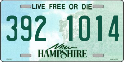NH license plate 3921014