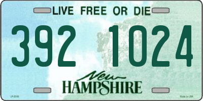 NH license plate 3921024