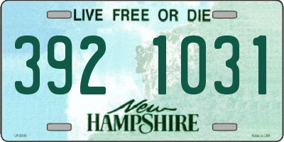 NH license plate 3921031