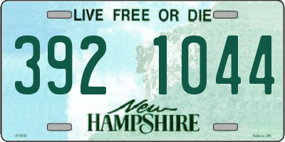 NH license plate 3921044