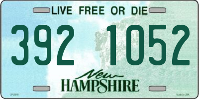 NH license plate 3921052