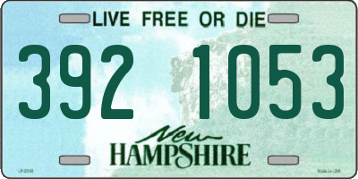 NH license plate 3921053