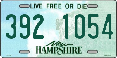 NH license plate 3921054