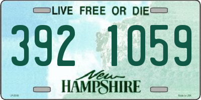 NH license plate 3921059