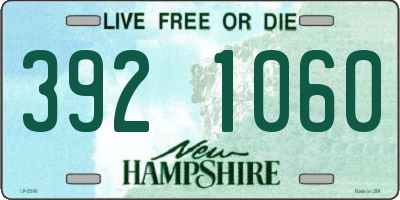 NH license plate 3921060