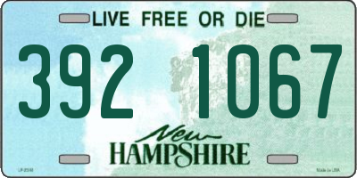 NH license plate 3921067