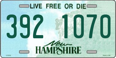 NH license plate 3921070
