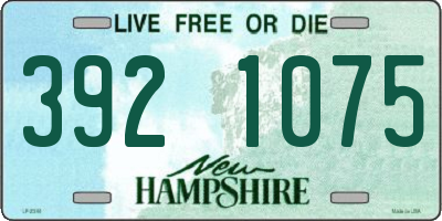 NH license plate 3921075