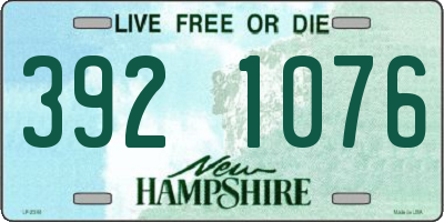NH license plate 3921076