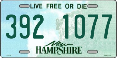 NH license plate 3921077