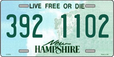 NH license plate 3921102