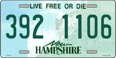 NH license plate 3921106
