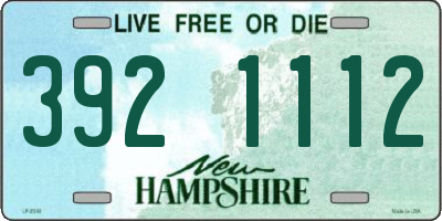 NH license plate 3921112