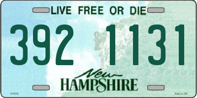 NH license plate 3921131
