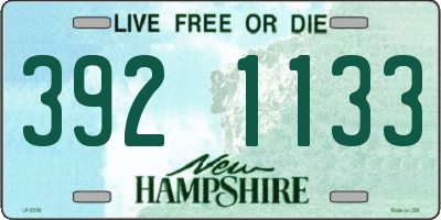 NH license plate 3921133