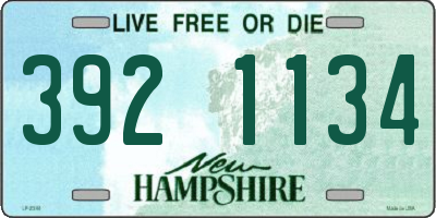 NH license plate 3921134