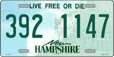 NH license plate 3921147