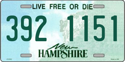 NH license plate 3921151