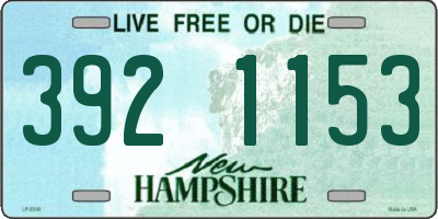 NH license plate 3921153