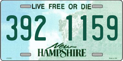 NH license plate 3921159