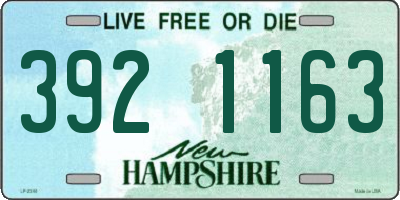 NH license plate 3921163
