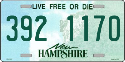 NH license plate 3921170