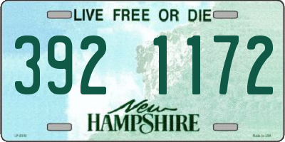 NH license plate 3921172