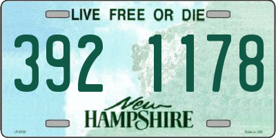 NH license plate 3921178