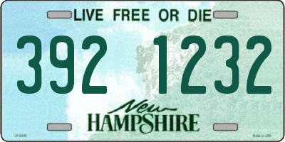 NH license plate 3921232