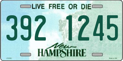 NH license plate 3921245