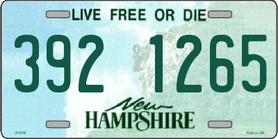 NH license plate 3921265