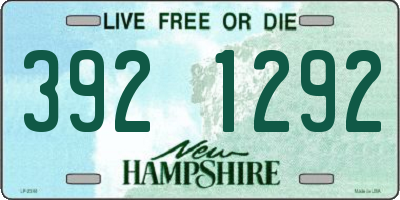 NH license plate 3921292