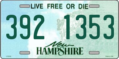 NH license plate 3921353