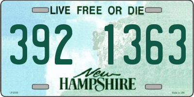 NH license plate 3921363